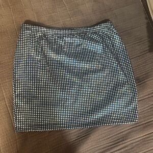 Stylish Black and Silver Women's Skirt